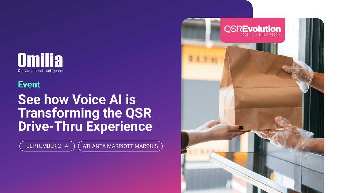 omilialtd's tweet image. Wrong orders, missed upsells &amp;amp; long waits slow drive-thrus. Omilia Voice AI delivers accuracy, dynamic upselling &amp;amp; speed. Meet us at QSR Evolution and see how AI can make yours the fastest &amp;amp; smartest. 

omilia.com/event/qsr-evol…

#QSREvolution2025 #RestaurantTech