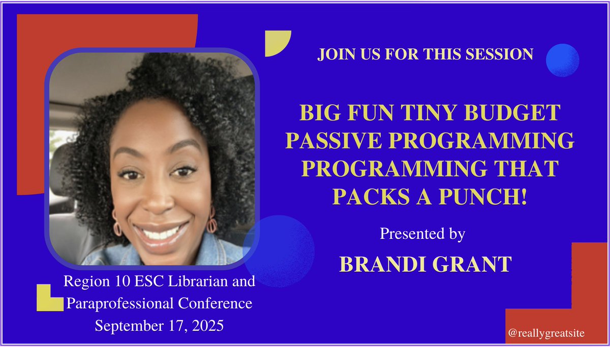 Explore the Possibilities Library Conference  
September 17, 2025  
Free for all attendees!!!
Register Now: txr10.escworks.net/catalog/sessio…