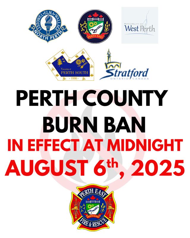 🚫🔥 Burn Ban Still in Effect 🔥🚫

Despite recent rain, #PerthCounty remains very dry. No open-air burning allowed — conditions remain risky.

Let’s keep our communities safe!

#BurnBan #FireSafety #CommunitySafety