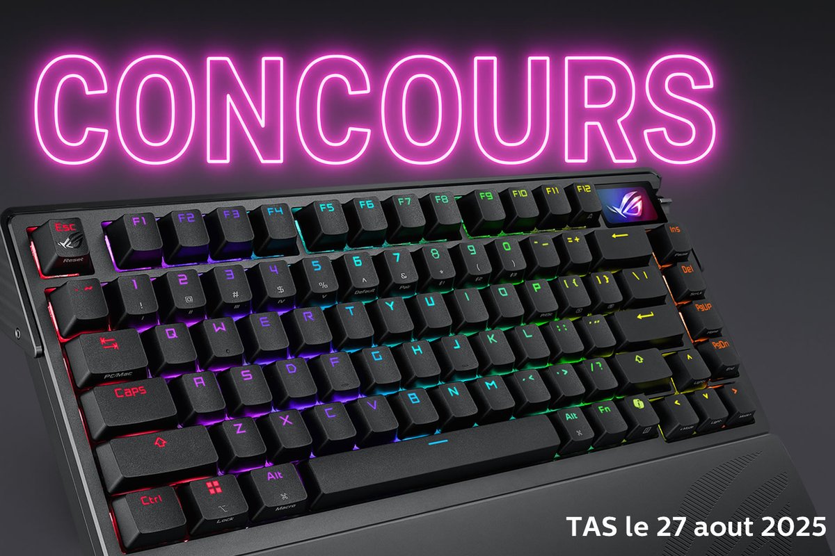 Cowcotland (@cowcotland) on Twitter photo Avec la team <a href="/ASUS_ROG_FR/">ROG France</a> on vous fait gagner un clavier ROG AZOTH EXTREME !
Pour participer, rien de plus simple :
👉Like et partage ce post
👉Follow <a href="/ASUS_ROG_FR/">ROG France</a> et <a href="/cowcotland/">Cowcotland</a>
TAS le 27 Août 2025 !
Oui on a eu un léger fail sur le 1er post et on s'en excuse😅 Avec la team <a href="/ASUS_ROG_FR/">ROG France</a> on vous fait gagner un clavier ROG AZOTH EXTREME !
Pour participer, rien de plus simple :
👉Like et partage ce post
👉Follow <a href="/ASUS_ROG_FR/">ROG France</a> et <a href="/cowcotland/">Cowcotland</a>
TAS le 27 Août 2025 !
Oui on a eu un léger fail sur le 1er post et on s'en excuse😅