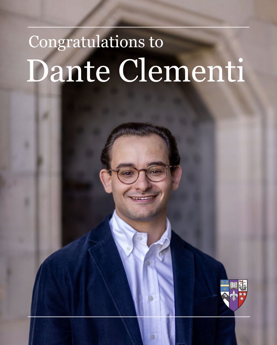 divinitysta's tweet image. Congratulations to Dr Dante Clementi who has been awarded the Samuel Rutherford Prize (2025) for the best PhD thesis in Divinity, History or English for his thesis, “Kierkegaard’s Discourses on Matthew 6.24–34: Philosophy, Literature, and Religious Self-Becoming”.