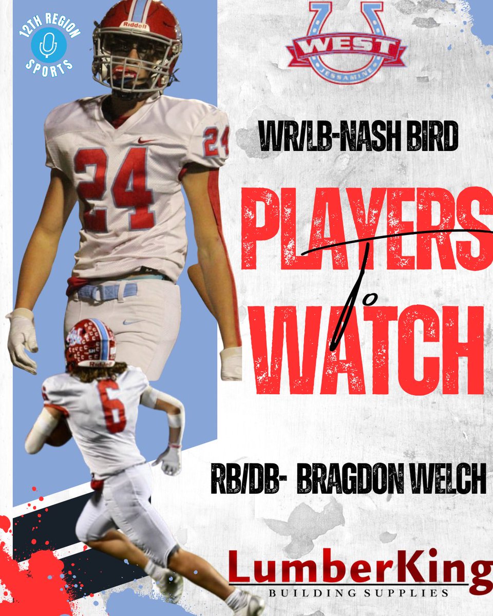 12th Region Sports Network (@12thsports) on Twitter photo 🏈PRE-SEASON WATCHLIST🏈
Sponsored by: Lumber King
<a href="/Bragdonwelch06/">Bragdon Welch</a> <a href="/NashBird24/">Nash Bird</a> <a href="/WJCOLTSFootball/">West Jessamine Colts Football</a> <a href="/WJHSColts/">West Jessamine High School</a> 🏈PRE-SEASON WATCHLIST🏈
Sponsored by: Lumber King
<a href="/Bragdonwelch06/">Bragdon Welch</a> <a href="/NashBird24/">Nash Bird</a> <a href="/WJCOLTSFootball/">West Jessamine Colts Football</a> <a href="/WJHSColts/">West Jessamine High School</a>
