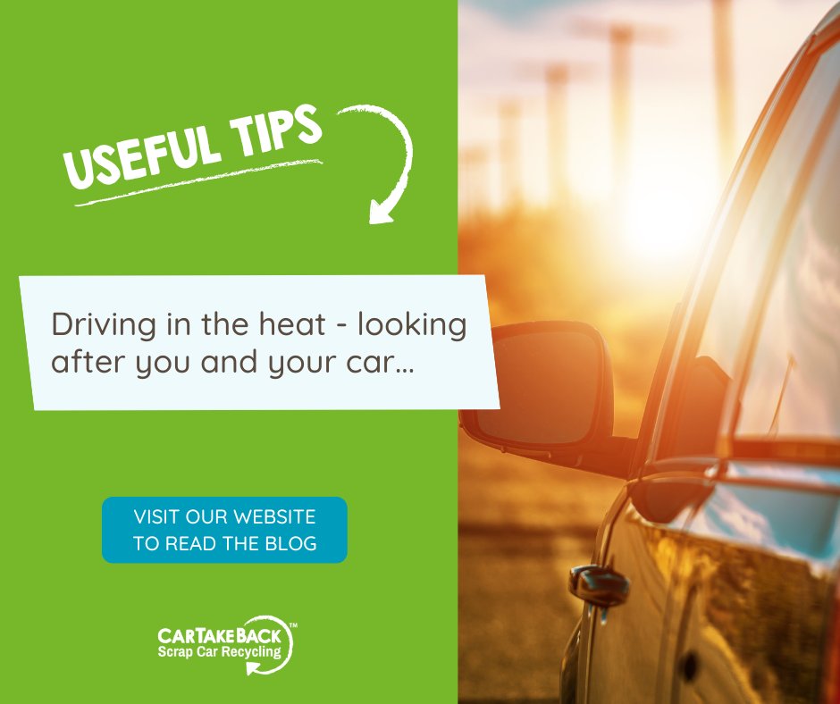 CarTakeBackIE's tweet image. Europe's #heatwave hasn't hit us in full, but with temperatures reaching as high as 29°C you still need to look after you and your car... Be sure to check out our #TopTips for #driving in the heat 😎🚗
cartakeback.ie/blog/in-the-kn…
Stay safe 🌞🧡