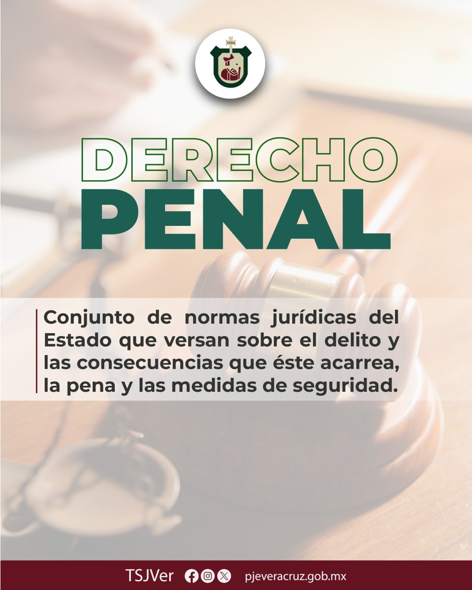 ¿Sabes qué es el Derecho Penal?
⚖️ Estar informada e informado te permite actuar con responsabilidad y dentro del marco legal.

Visita nuestra página web
🔗 pjeveracruz.gob.mx