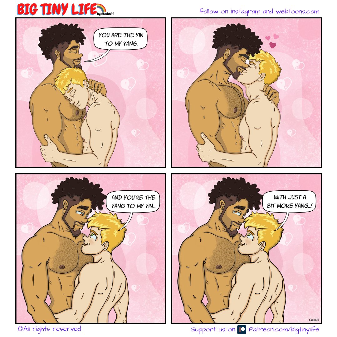 chadsartworld's tweet photo. You are the gentle strength that balances my fiery spirit ☯️

BTL Ep. 379 "Yin Yang"

Enjoy and have a great day! 💕

#lgbtqcomics #gaycouplelove #gaycomics #queercomics #comics #comicstripseries #gaykiss #gayromantic #gaylove #gayhusbands #gayboyfriends #webcomics https://t.co/NK6FUmz1U5