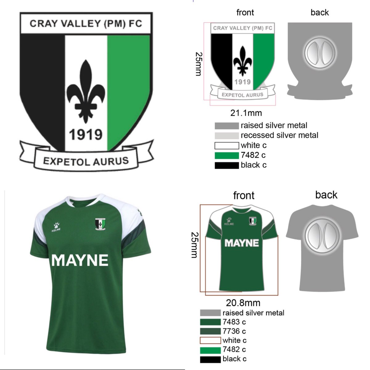 Delighted to supply new crest badges along with limited edition kit badges for <a href="/CrayValleyPM/">Cray Valley (PM) FC</a> 😁🙌🏻

‘The Millers’, founded in 1919, compete in the <a href="/IsthmianLeague/">The Pitching In Isthmian League</a> Premier Division.

Thanks for the order and all the best for the season guys ⚽️🤝🦍👍🏻