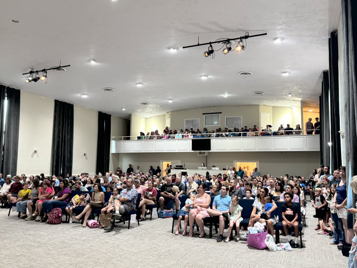 unionchristian's tweet photo. 9 Years ago Union Christian Academy held its New Student Orientation and 12 people were there. This included parents. Now look at the 2025 New Student Orientation this past Monday. #50YearsofChristianEducation https://t.co/QeaCYj9r7L