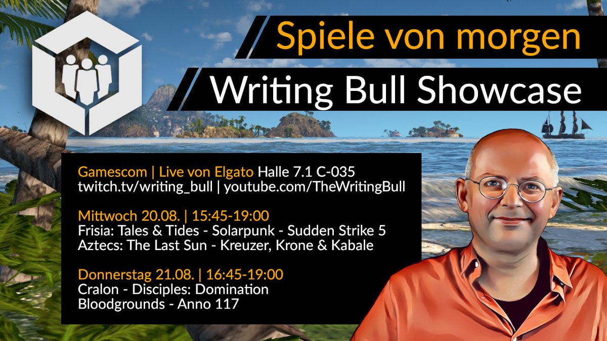 Writing Bull | Daniel Blum (@writing_bull) on Twitter photo Save the date! „Spiele von morgen! Der Writing Bull Showcase“ live von der Gamescom von <a href="/elgatoDE/">Elgato DE</a> (H 7.1 C-035). An 2 Tagen präsentiere ich kommende Aufbau- und Strategiespiele gemeinsam mit deren Herstellern.
Mehr Infos ► bit.ly/wb-showcase2025
<a href="/gameswirtschaft/">GamesWirtschaft</a> <a href="/GamesMarkt/">GamesMarkt</a> Save the date! „Spiele von morgen! Der Writing Bull Showcase“ live von der Gamescom von <a href="/elgatoDE/">Elgato DE</a> (H 7.1 C-035). An 2 Tagen präsentiere ich kommende Aufbau- und Strategiespiele gemeinsam mit deren Herstellern.
Mehr Infos ► bit.ly/wb-showcase2025
<a href="/gameswirtschaft/">GamesWirtschaft</a> <a href="/GamesMarkt/">GamesMarkt</a>