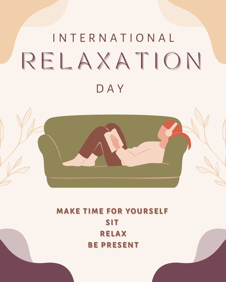 MPFTStaffHub's tweet photo. Today is International Relaxation Day. 

Make time today to relax. Perhaps you could read a book or listen to your favourite song. You can also try practicing mindfulness with the 5 Senses technique. 

However you chose to relax, we hope it is rejuvenating. https://t.co/K080ds90z1