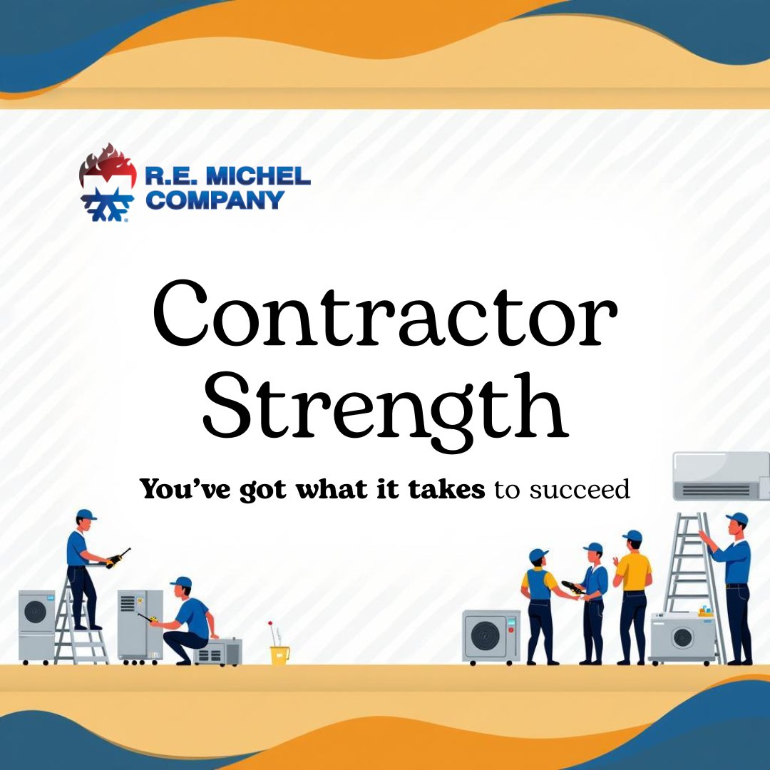 remichel_hvac's tweet photo. No matter how hot the job gets, you’ve got what it takes—and we’ve got your back. R.E. Michel is here with the tools, parts, and support to keep your crew moving and your customers cool. 

#ContractorStrong #REMichelPartner #HVACPros https://t.co/FlDfjckR7L