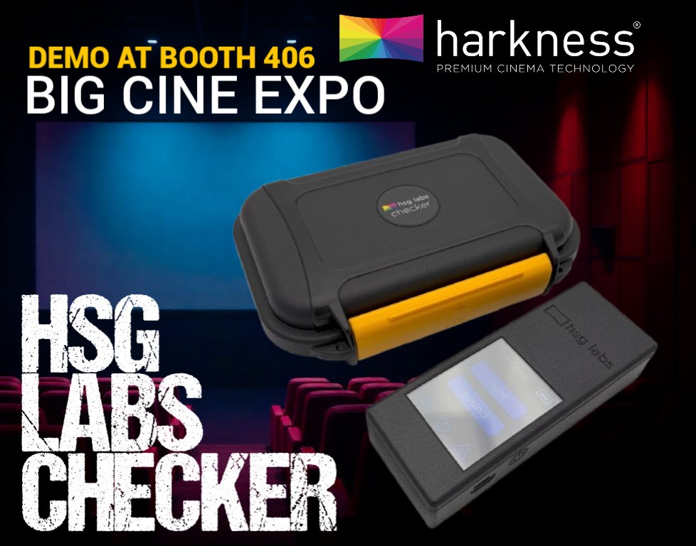Every seat. Every show. Same visual and audio quality.

That's what the #HSGLabsChecker guarantees.

No more uneven brightness or muffled dialogue.

Engineered for cinema ops teams that care.

See it live at #BigCineExpo, Booth 406.
