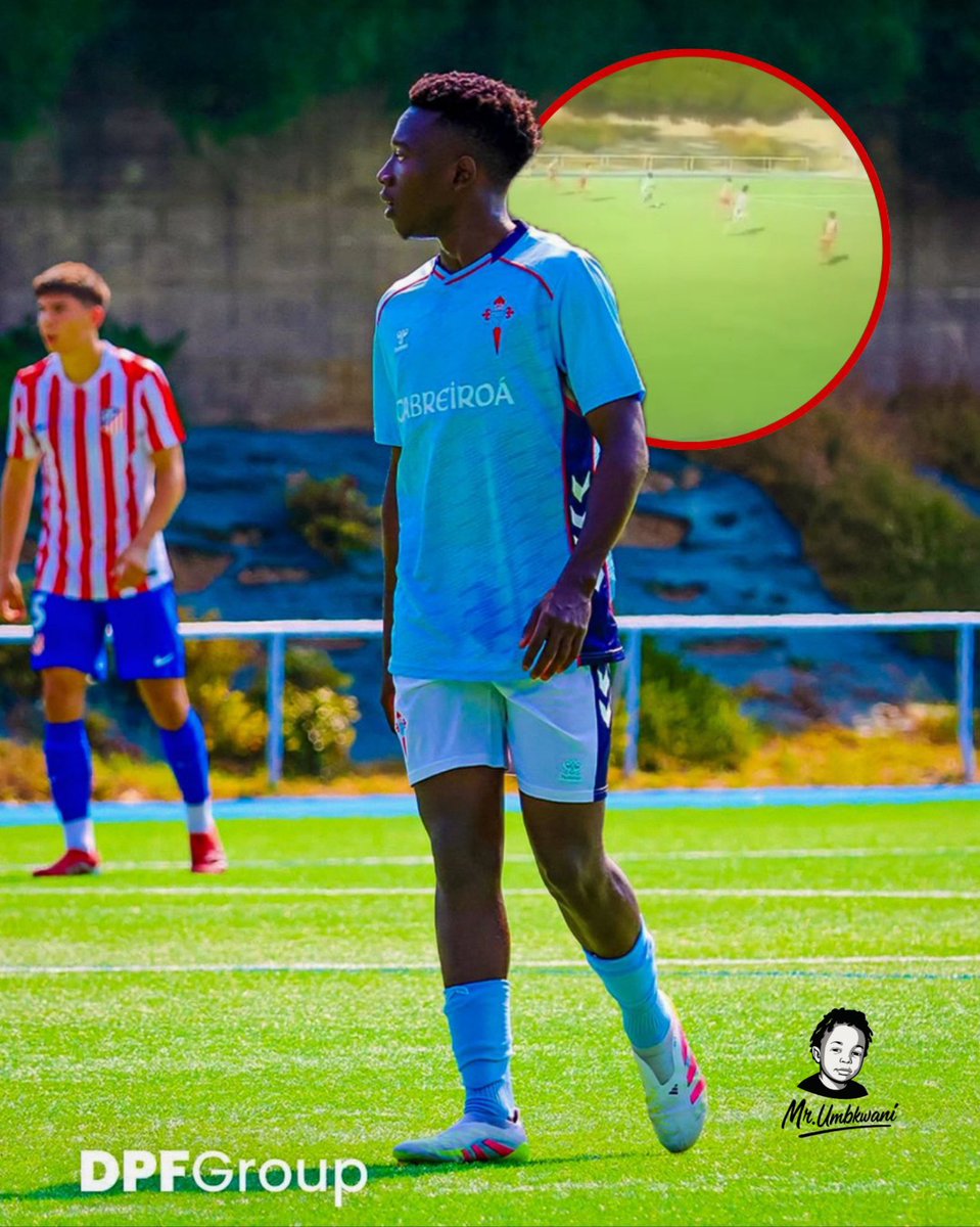 Lochekeboi's tweet photo. Aldrine Kibet put in a solid performance for Celta Vigo U19 in their match against Atlético Madrid U19. https://t.co/Nk40gP9Ad3