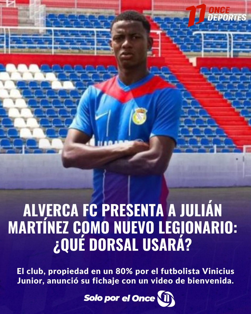 11_Noticias's tweet photo. #DEPORTES⚽ | ¡Nuevo legionario catracho!🇭🇳 Alverca FC presentó a Julián Martínez, quien se une al club donde Vinicius Junior es dueño del 80% de las acciones.🤩
¿Qué dorsal usará? Los detalles aquí 👉🏻: https://t.co/rl4cP9gnl9
#AlvercaFC #JuliánMartínez #Legionario #Vinicius https://t.co/LwUtpJZ9yU