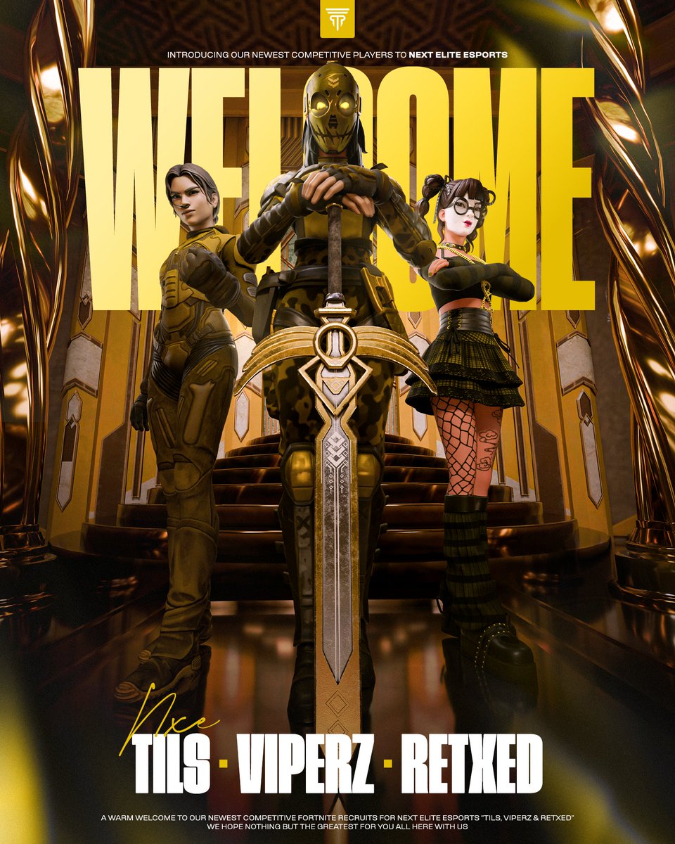 💛 Three names. One mission.
Welcome <a href="/viperzfv/">viperzx</a> , <a href="/tiLsFN/">tiLs</a> &amp; <a href="/retxedfnbr/">retxedfn</a> to NEXT ELITE ESPORTS!
#NXEWIN
