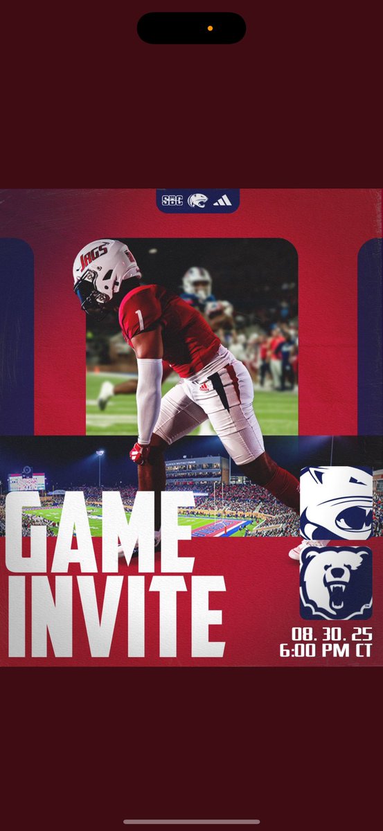 Great day, I will be at South Alabama first home game on August 30th. <a href="/SouthAlabamaFB/">South Alabama Football 🏈</a> <a href="/SportsWorld84/">Vincent J. James</a> <a href="/UHScubathletics/">UHS Athletics</a> <a href="/amburkett64/">Andrew Burkett</a> <a href="/iam_quick6/">Keith Ballard, BA, MS, PES</a> <a href="/lamar1brown/">Lamar Brown</a> <a href="/DeuceGeralds/">Daverin “Deuce” Geralds II</a> <a href="/LAvsAllYall/">Louisiana vs. All Y’all</a> <a href="/JaceLejeune/">Jace LeJeune</a>