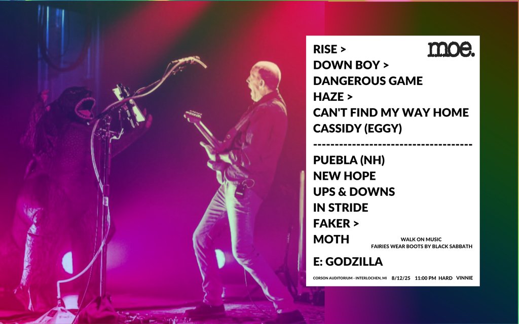 Setlist - Corson Auditorium 8/12/25 ☄️

📸 Kevin Loughlin