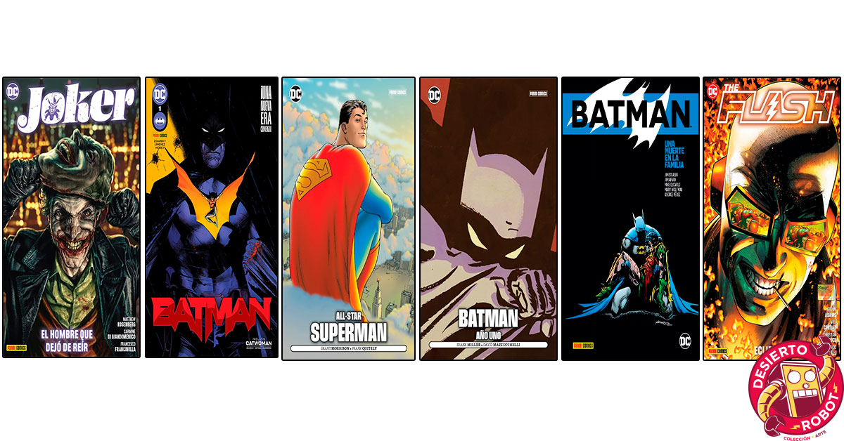 DesiertoRobot's tweet photo. Estrenos DC Comics en Desierto Robot 🤖 #comics #dccomics #cómic #cómics #comic #dccómics #batman #superman #theflash #adeathinthefamily #batmanyearone #allstarsuperman #batmancomics #supermancomics #theflashcomics https://t.co/7pm5IwCQS7
