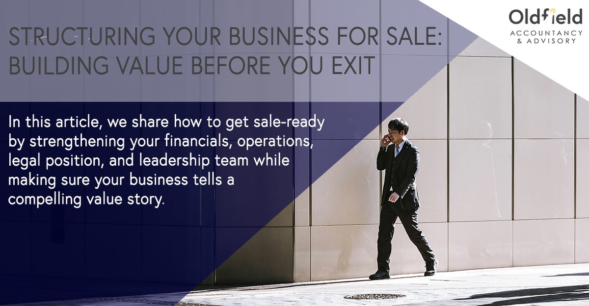 OldfieldAccount's tweet image. Your business isn’t ready to sell just because you are.
Make sure it’s clean, independent, and investor-proof before you start the process.
This practical guide walks through the six steps to do exactly that.
oldfieldadvisory.com/articles/2025/…
#OwnerManaged #ExitPlanning