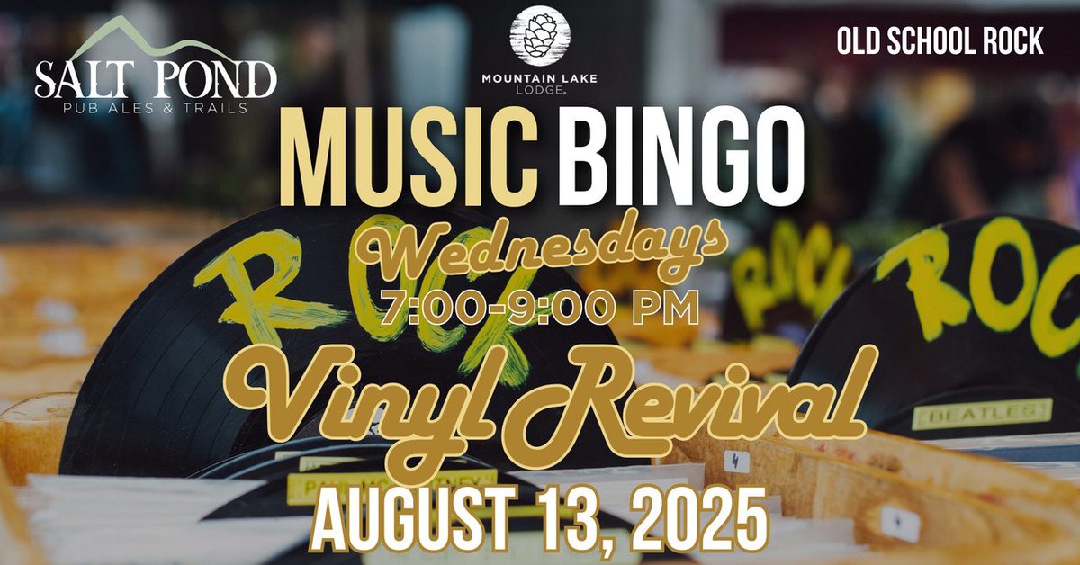 Next3Days's tweet image. Wednesday Bingo &amp;amp; Music Bingo:
• Bingo at Jessie Peterman Library #floydva, 2PM
• Music Bingo Wednesday w/Vinyl Revival at @MtnLakeLodge #gilescova, 7-9PM
• Music Bingo at @mcclains_bburg, 7:30PM
All free to play and prizes awarded....
nextthreedays.com/mobile/