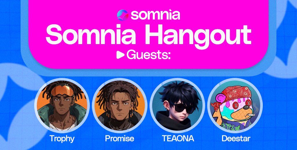 Somnia Hangout Episode 1 

We’re kicking things off with a chill sit-down with somniacs to talk all things Somnia the games, the builders, the art, and the people. 

This will be a weekly series spotlighting creators, builders, and artists shaping our ecosystem.

This week’s