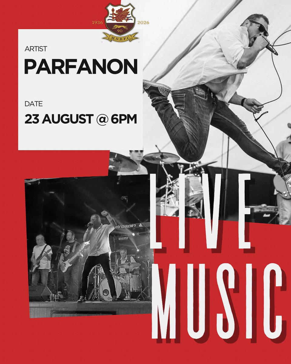 We have Live Music for you straight after our home preseason clash against Frome, with the highly anticipated return of Parfanon!