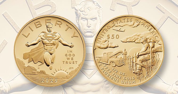 CoinWorld's tweet image. Comic program off to flying start with Superman coin and medals release.

𝗥𝗲𝗮𝗱 𝗺𝗼𝗿𝗲 𝗮𝘁 𝗖𝗼𝗶𝗻 𝗪𝗼𝗿𝗹𝗱 𝗵𝗲𝗿𝗲:
coinworld.com/news/us-coins/…

#CoinWorld
