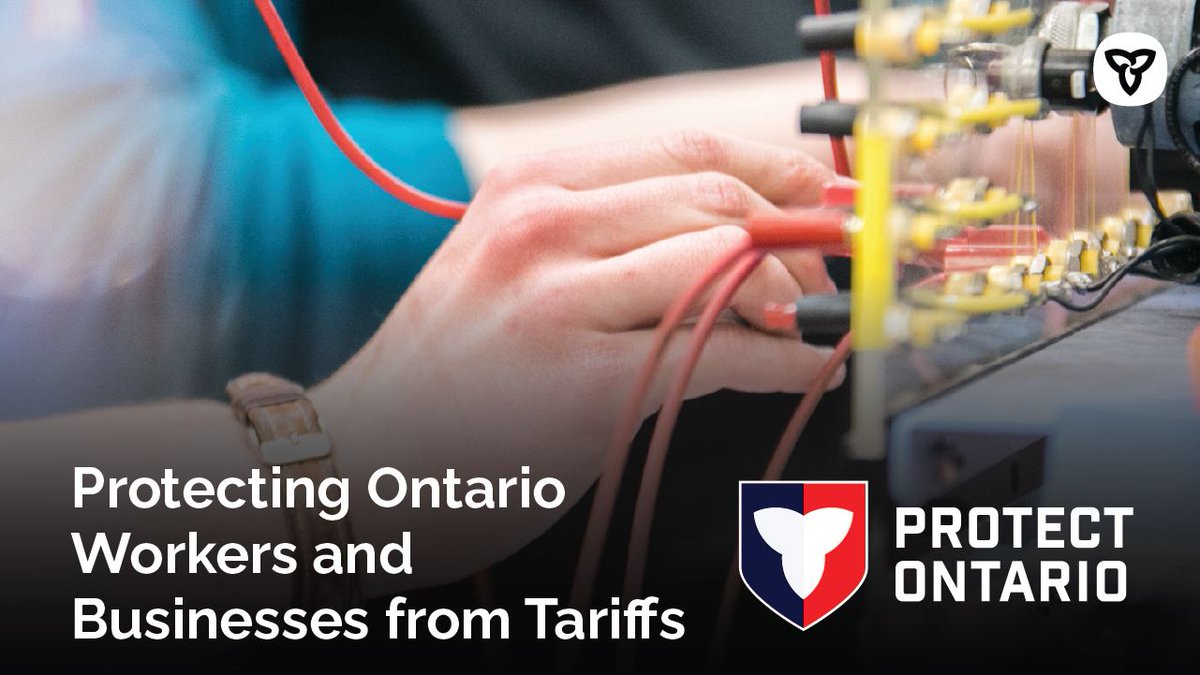 Today, our government announced our latest action to help keep workers on the job in sectors hard-hit by U.S. tariffs.

Our new Protecting Ontario Financing Program will support workers and businesses and help build a more resilient and self-reliant economy.