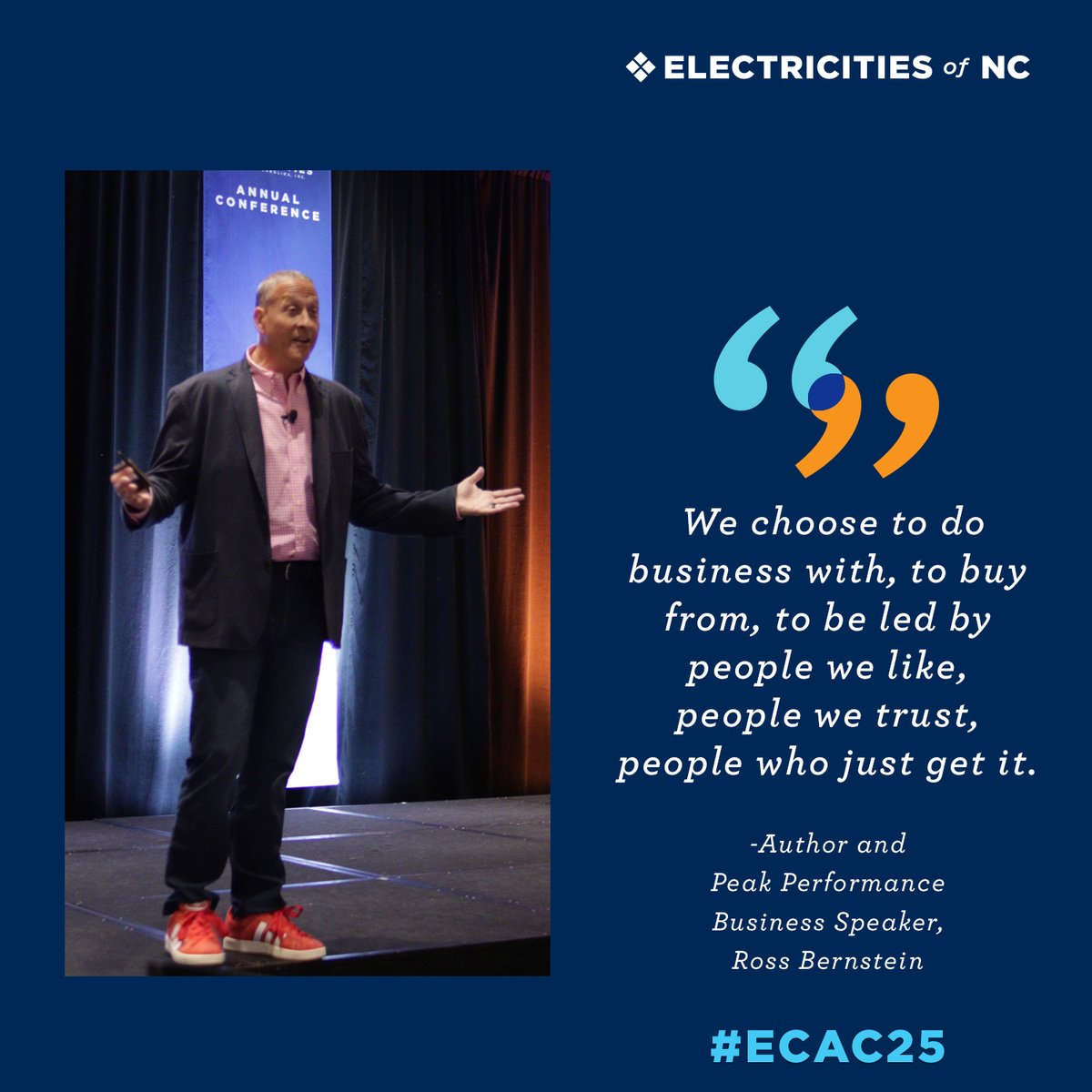 At the last General Session of #ECAC25, award-winning speaker and author <a href="/RossBernstein/">Ross Bernstein</a> showed us how lessons from the sports world are some of our greatest tools in the business world! 🏒 🏈 ⚾