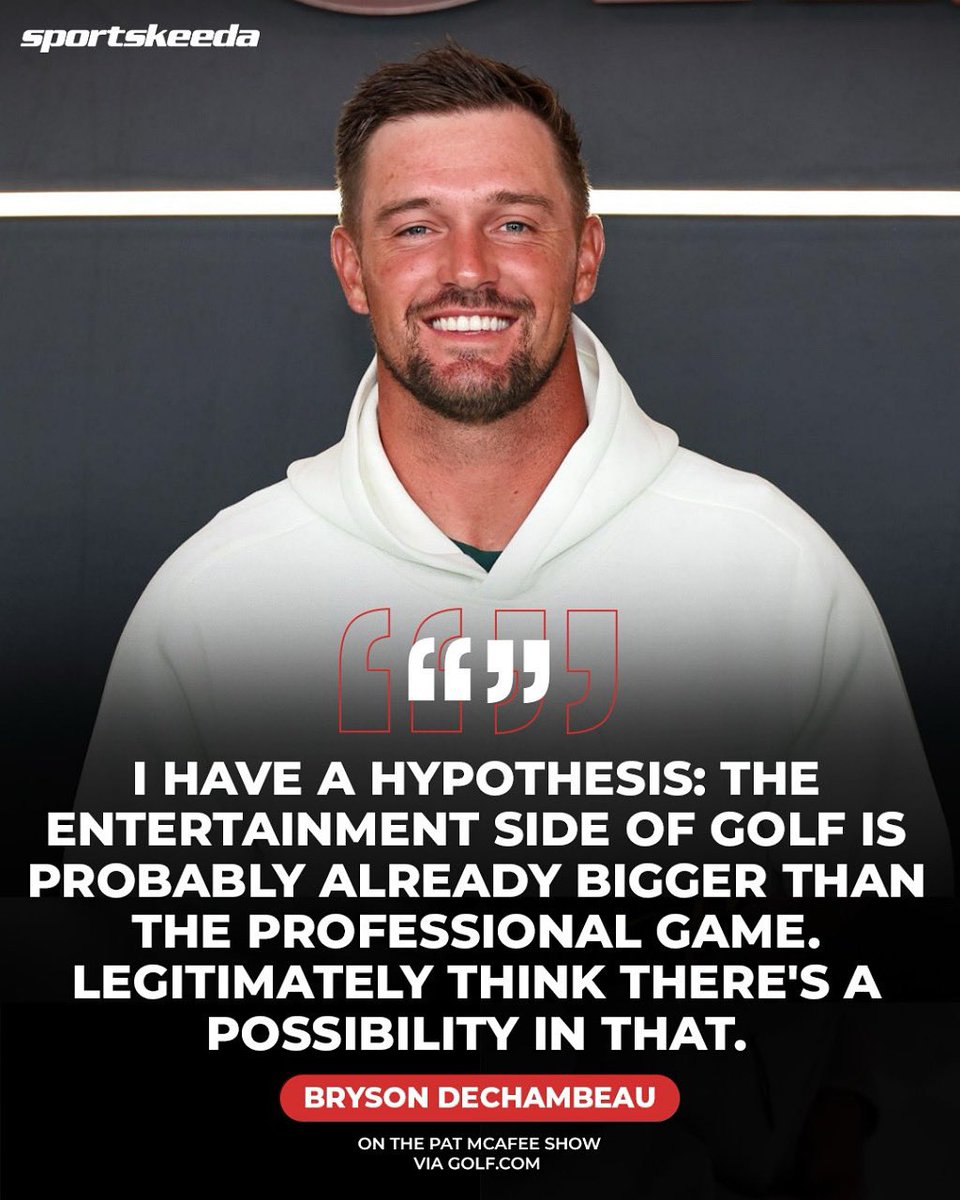 Bryson's putting his money on entertainment golf over the pro game. 

#Golf #BrysonDeChambeau #LIVGolf