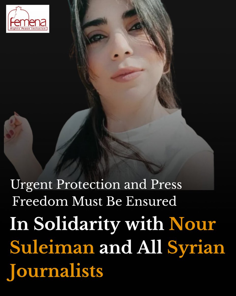 Journalist Nour Suleiman was detained for 3 days in Damascus after criticizing the Syrian interim government &amp; denouncing violence on the coast and in Suweida. Her home was repeatedly raided, and she was forced to delete recordings. #PressFreedom #Syrian