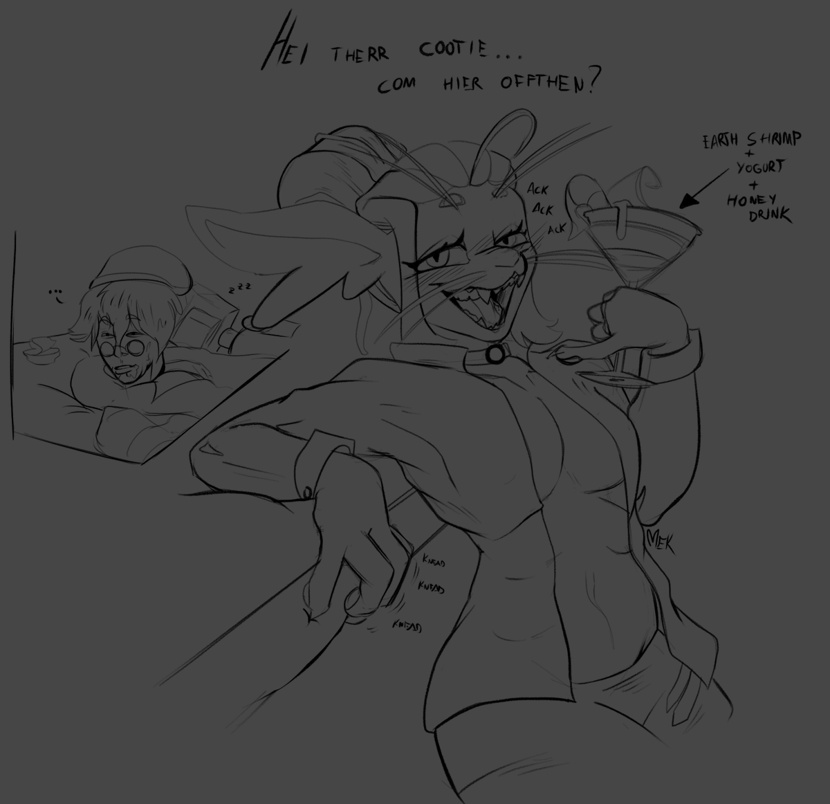 Dr. Kel can't catch a break with these Arirals !

Meanwhile kerfur is having the best nap

#VotV #arirals #voicesofthevoid #kerfur