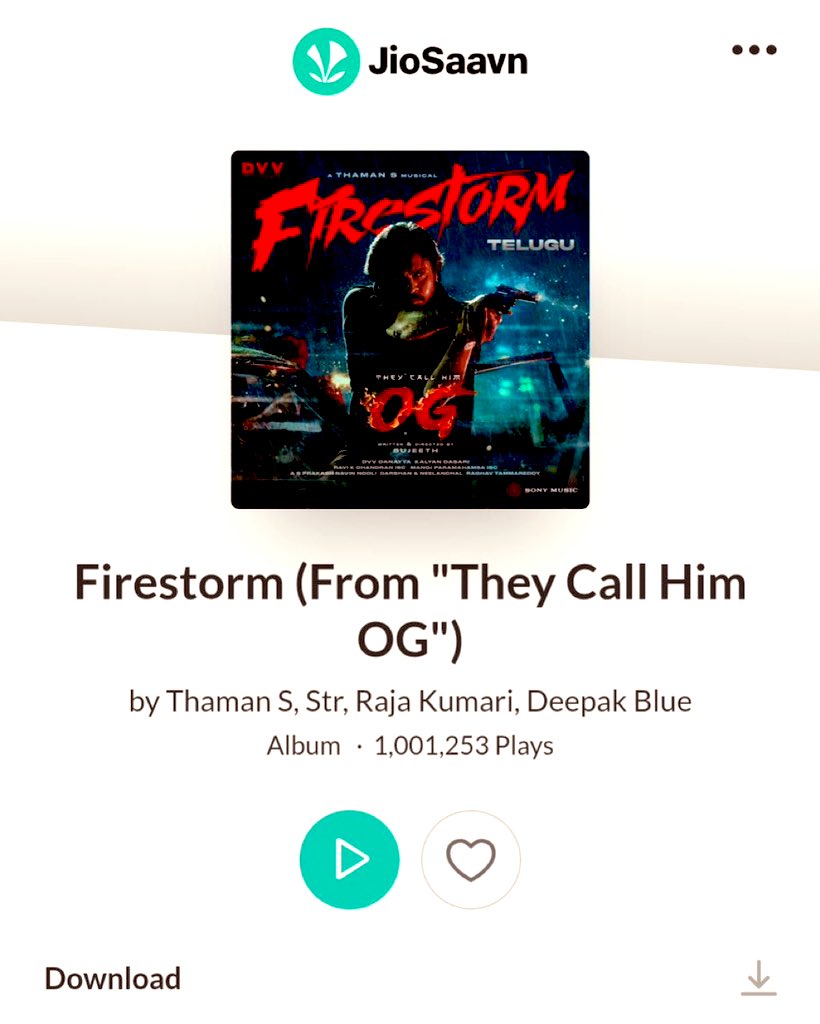 F-I-R-E-S-T-O-R-M <a href="/JioSaavn/">JioSaavn</a> 

B🔫R🔫E🔫A🔫K🔫I🔫N🔫G 
R🔫E🔫C🔫O🔫D🔫S 

#OgFirstSingleBlast 💥🔥