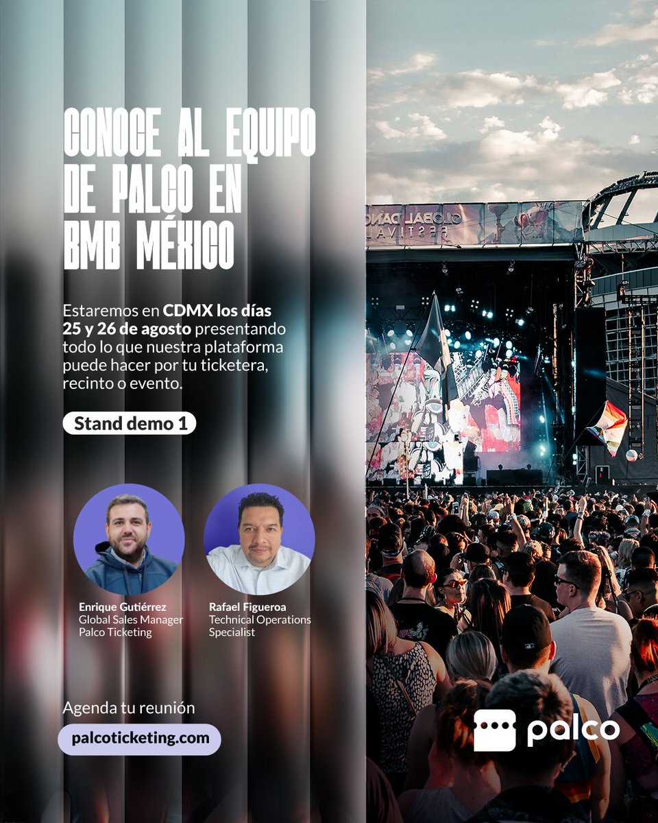 Ya te contamos que estaremos en <a href="/Convencionbmb/">Convencion BMB</a> México...  
Ahora te presentamos a quienes te recibirán en nuestro stand 👋  

Enrique Gutiérrez, Global Sales Manager, y Rafael Figueroa, Technical Operations Specialist, estarán en CDMX para enseñarte cómo llevamos el ticketing al