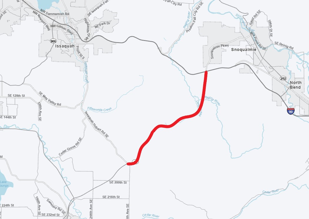 WEEKEND SR 18 CLOSURE
Use alt. routes during our 2-for-1, round-the-clock closure of EB &amp; WB SR 18 over Tiger Mtn.

When: 9p Fri (8/15) to 5a Mon (8/18)
Where: I-90 to Issaquah-Hobart Rd
Why: Maintenance will make annual repairs &amp; contractor crews will work to widen SR 18