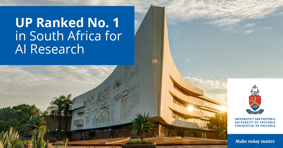 UP is ranked No. 1 in South Africa for artificial intelligence research, No. 2 in Africa, and within the top 600 globally. Learn how UP is shaping ethical, African-led AI for real-world impact. Read more: ow.ly/xLjC50WFhpT

#UniversityOfPretoria #ProudlyUP #AI