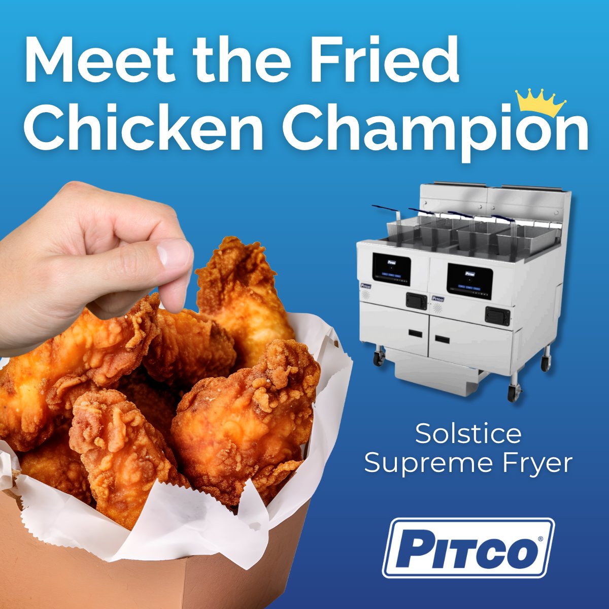 Pitco_Frialator's tweet photo. ๐ Breaded chicken is tough on fryers.
The Pitco Solstice Supreme Fryer is built to handle it.
Make the smart choice for your kitchen.
Learn more:https://t.co/ornST8BujN
#PitcoFryers #Foodservice #FryerTips https://t.co/vuMjZw3cmy