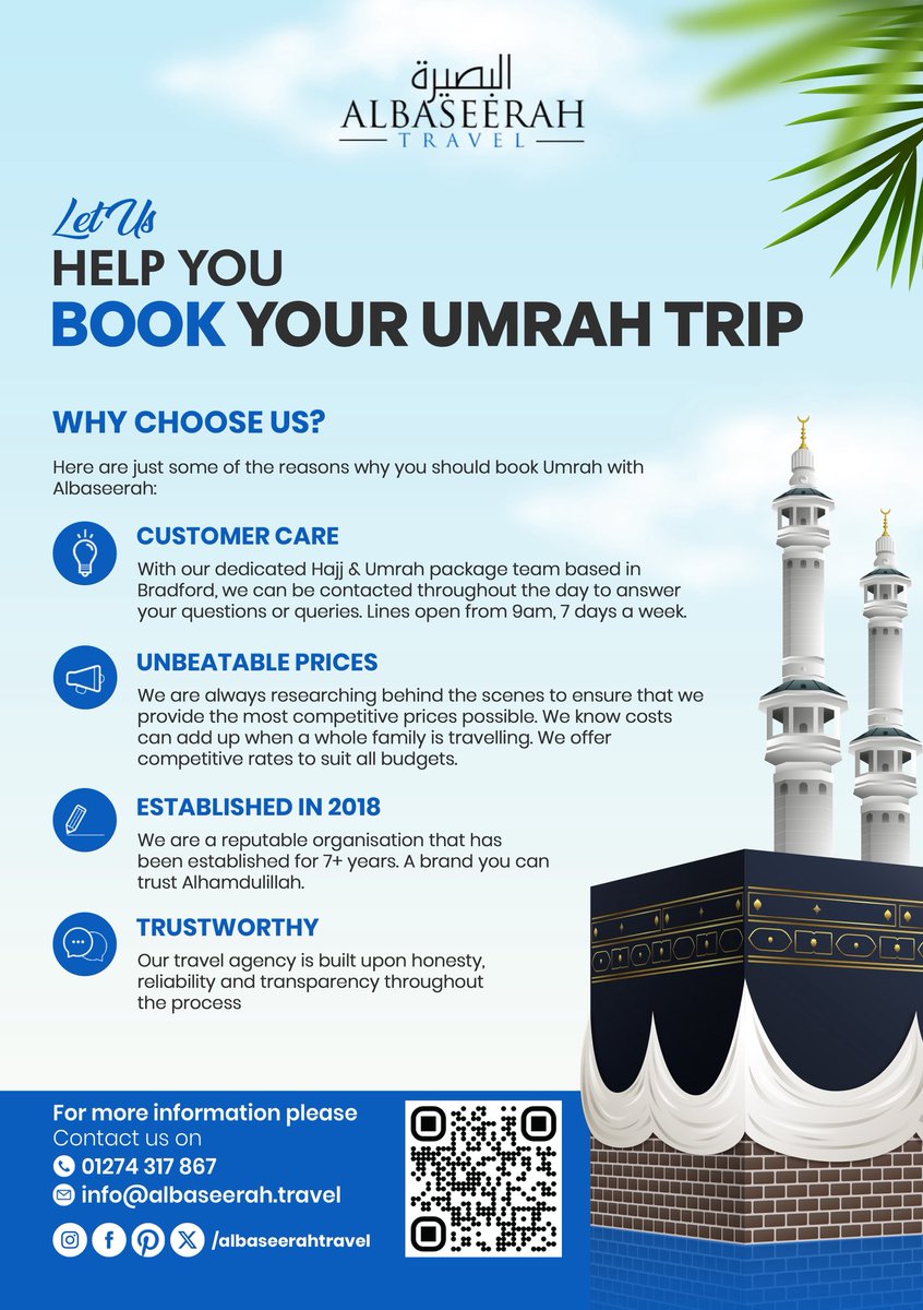 Looking for a tailor-made Umrah package? Discounts available for families or groups of 10+! Start your journey with ease. #Umrah #CustomUmrah #GroupDiscounts #Hajj #Hajj2026