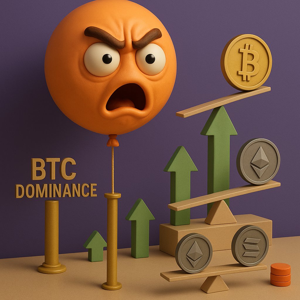 MiklaS_eth's tweet image. BTC dominance 📈 remains high, delaying a true altcoin season. ETH/BTC and SOL/BTC haven’t confirmed trend reversals, and alt volumes still trail mainnet activity. Patience is key for broader moves.

#crypto #tradingupdate