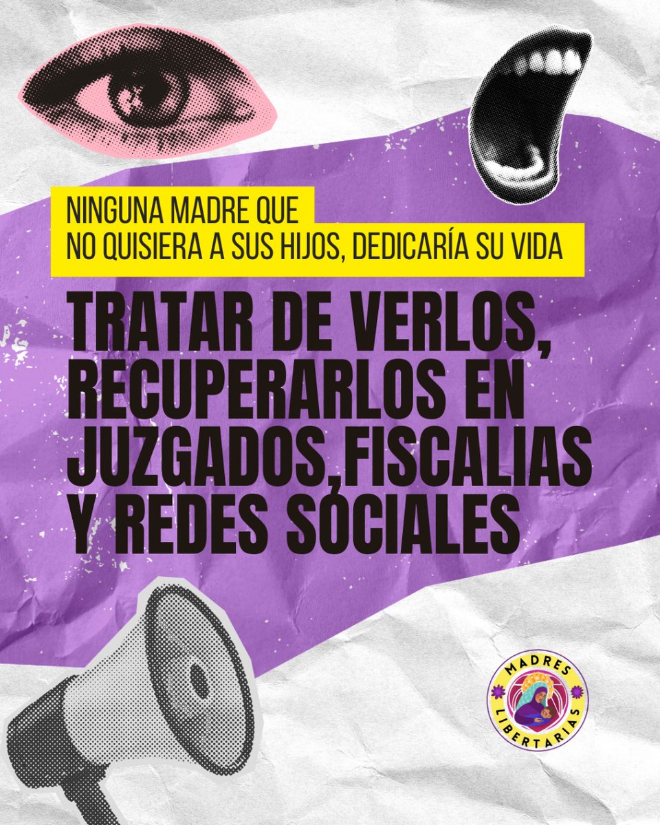 MadresLibresVV's tweet photo. Las Madres sobrevivientes de #ViolenciaVicaria pasan años en juzgados y fiscalías tratando de recuperar y ver a sus hijos.
Los agresores vicarios mienten diciendo que la mamá "los abandonó" o que "no los busca".
Las madres dedican su vida a luchar por sus hijos
#MamaTeBusca
💔 https://t.co/Xljn3w66bM