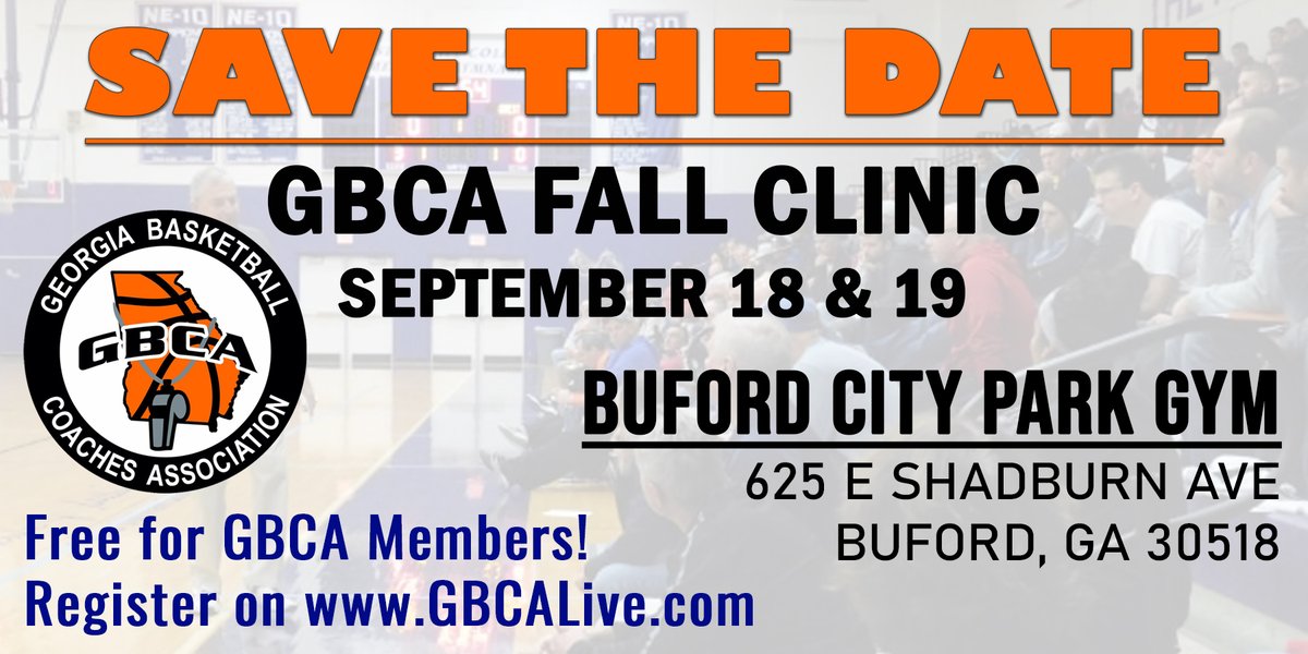 GACACoaches's tweet photo. 🎉 Exciting news! The GBCA Fall Clinic Registration is NOW OPEN! 🎉 It's FREE for all GACA/GBCA members! Stay tuned for our full speaker lineup coming soon. Sign up today: https://t.co/xdULapiCIS 

#GBCA #FallClinic #FreeEvent #GACA https://t.co/V3DDsETFix