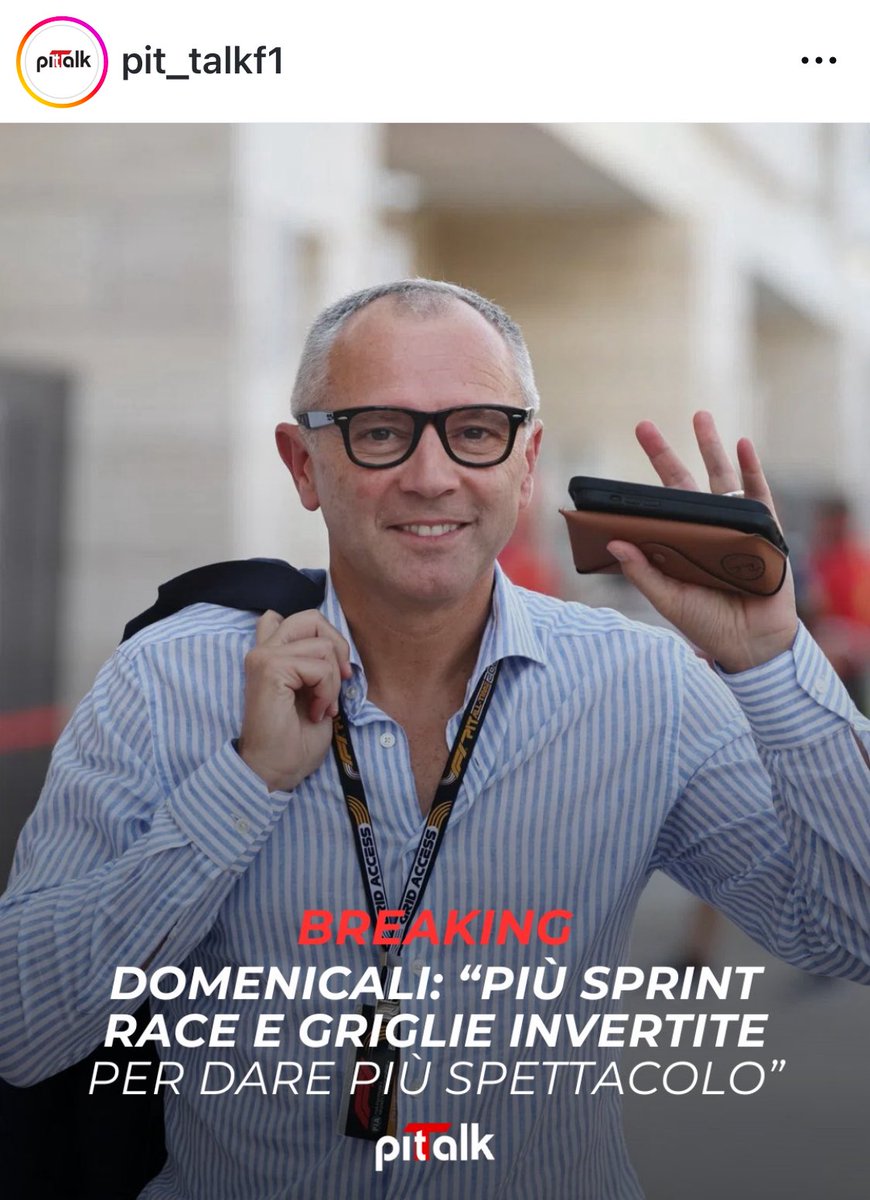Ma questo quando finirà di fare danni ? 
Già nel 2026 ci sarà da ridere o piangere fate voi 
#domenicaliVattene
 #F1