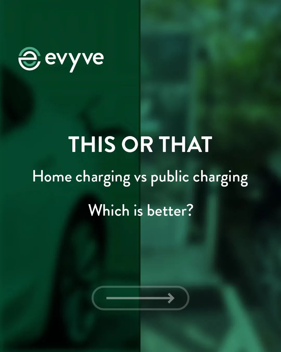 evyve_uk's tweet photo. Charging at home or on the go… which is better?

The truth is they both have their perks. You’ll likely use both depending on where you’re going and what you’re doing ⚡

#EVCharging #EVDriver #EVDriving #EVCars #EVNetwork https://t.co/tZ4TPGqL1e