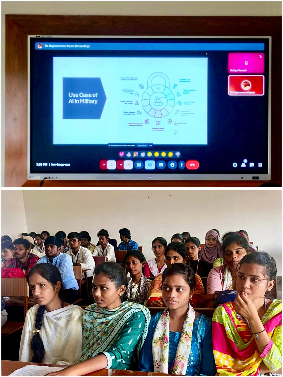 gpcetofficial's tweet image. 🚀 Expert Lecture on “Applications of AI & ML in Modern Defence Systems” 🇮🇳
#ComputationalIntelligence #Innovation #FutureTech