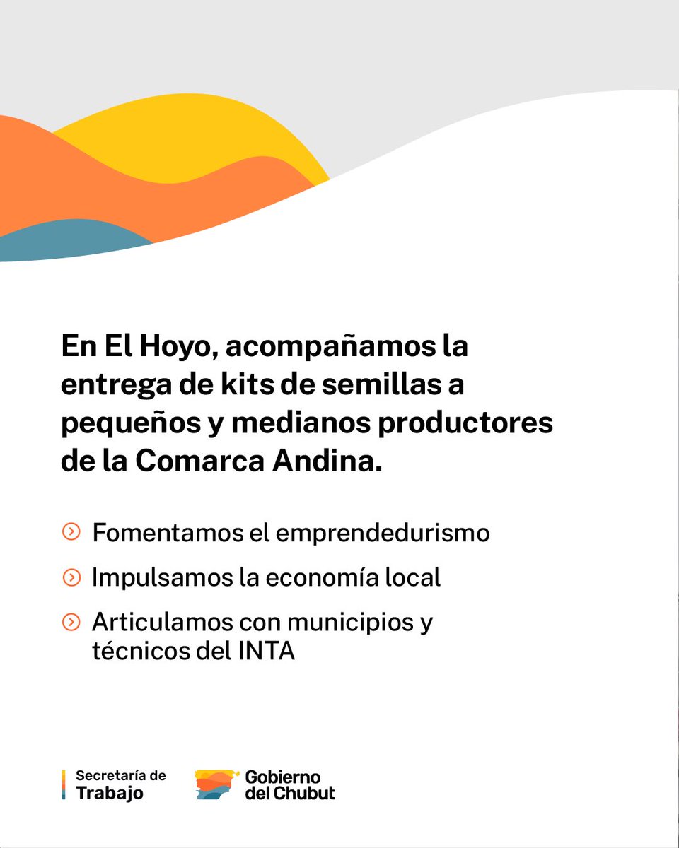 sectrabajoch_'s tweet photo. Seguimos impulsando el desarrollo local.

En El Hoyo, acompañamos a productores con semillas y asistencia técnica.

En Esquel, capacitamos en oficios estratégicos para la industria.

Con @NachoTorresCH seguimos generando oportunidades en toda la provincia.

#trabajochubut https://t.co/YGghZW2I67