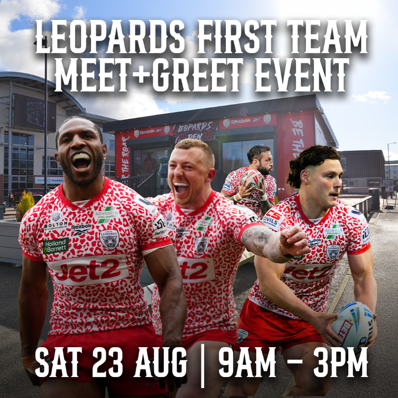 Leigh Leopards (@leighleopardsrl) on Twitter photo π π¦ππ©π π§ππ πππ§π ππ‘ π¬π’π¨π₯ πππππ‘πππ₯ π²
Meet all your favourite players, have a photo taken, get your merch signed at the stadium store!
Saturday 23rd August | Rotating players from 9am to 3pm!
More details to follow! Watch this space π π π¦ππ©π π§ππ πππ§π ππ‘ π¬π’π¨π₯ πππππ‘πππ₯ π²
Meet all your favourite players, have a photo taken, get your merch signed at the stadium store!
Saturday 23rd August | Rotating players from 9am to 3pm!
More details to follow! Watch this space π