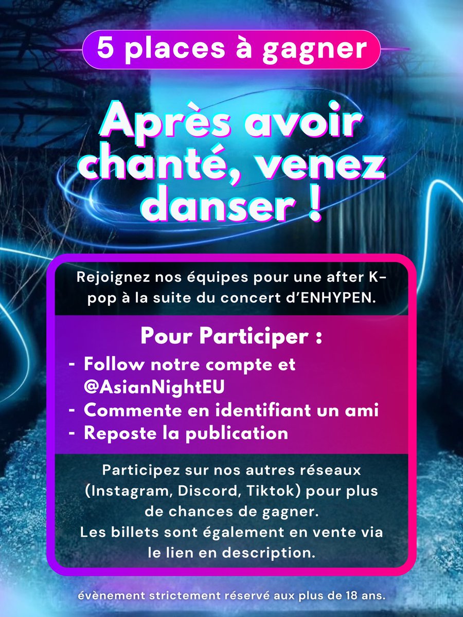 Après le BEFORE, on vous présente l’AFTER ! 🥳

Tentez de gagner 5 places sur nos réseau, les conditions sont sur la photo ci-dessous. ⬇️

🔗 shotgun.live/fr/events/knig…