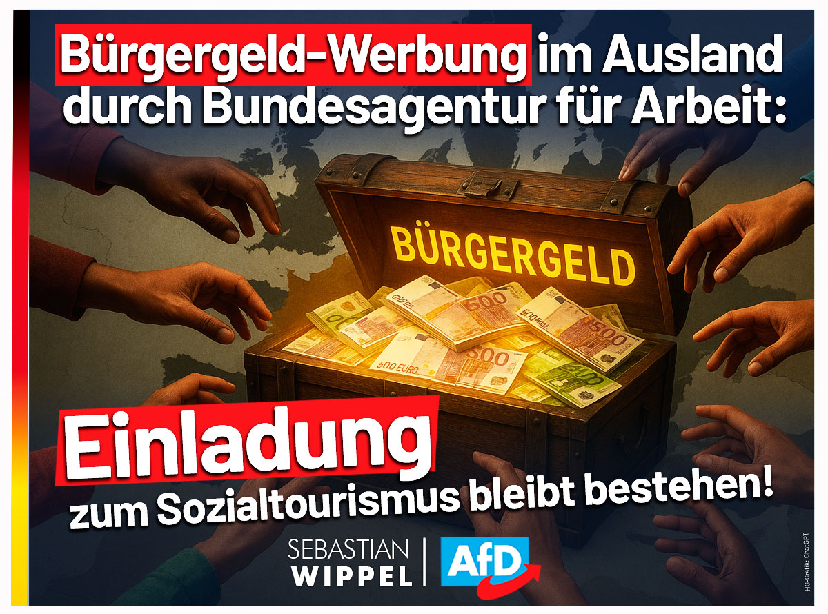Bürgergeld-Werbung im Ausland durch Bundesagentur für Arbeit: Einladung zum Sozialtourismus bleibt bestehen!

Die Bundesagentur für Arbeit will künftig keine Arabisch-Übersetzungen der Ausfüllhinweise zum Bürgergeld mehr anbieten. Damit entfällt eine der umstrittensten