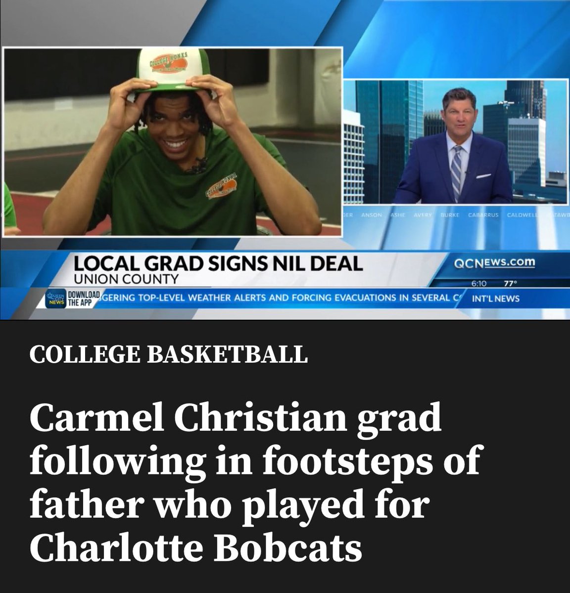 Proud moment! 🏀
Carmel Christian grad Bryce Slay signs an NIL deal with national brand College H.U.N.K.S. Hauling Junk, following in the footsteps of his father, former Charlotte Bobcat Tamar Slay.
The journey continues ➡️ #NIL #CollegeBasketball #FamilyLegacy