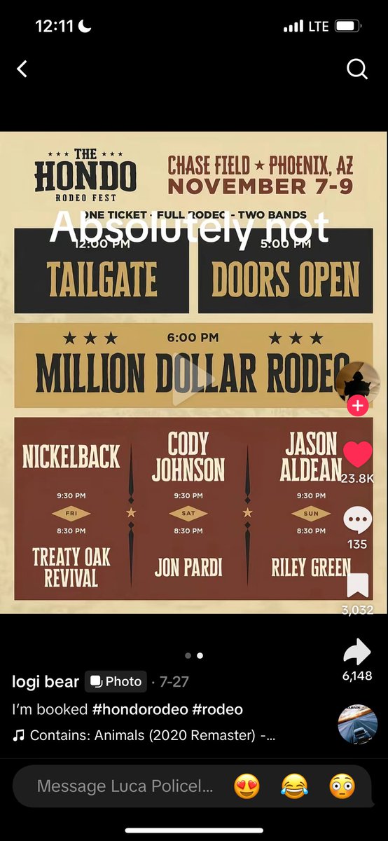 arigoldto's tweet photo. Can any of my american friends tell me. Would this be lit/worth it for a 5 day trip from Toronto? Have been to Phoenix before and loved it, but would the actual shows be proper? https://t.co/Oj41bOkjvb
