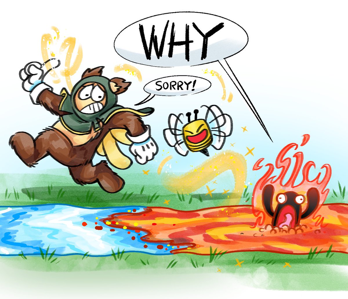 Local bear-thing causes ecological disaster <a href="/zocklabs/">Ruffy and the Riverside✨ Out NOW</a> #ruffyandtheriverside